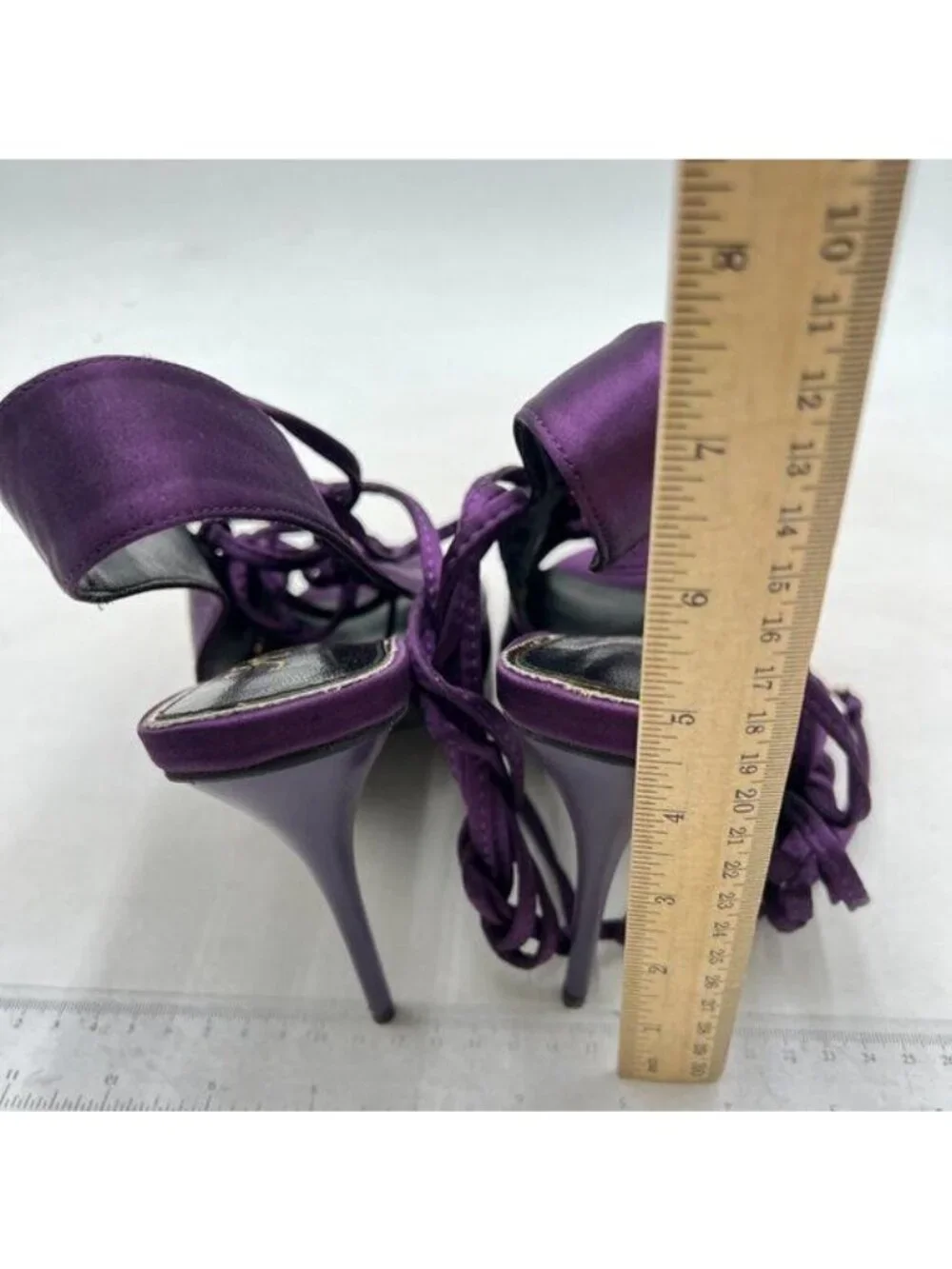 Women's Peep Toe Stilettos High Heeled Sandals Fashion Lace Up Zip Ladies Purple